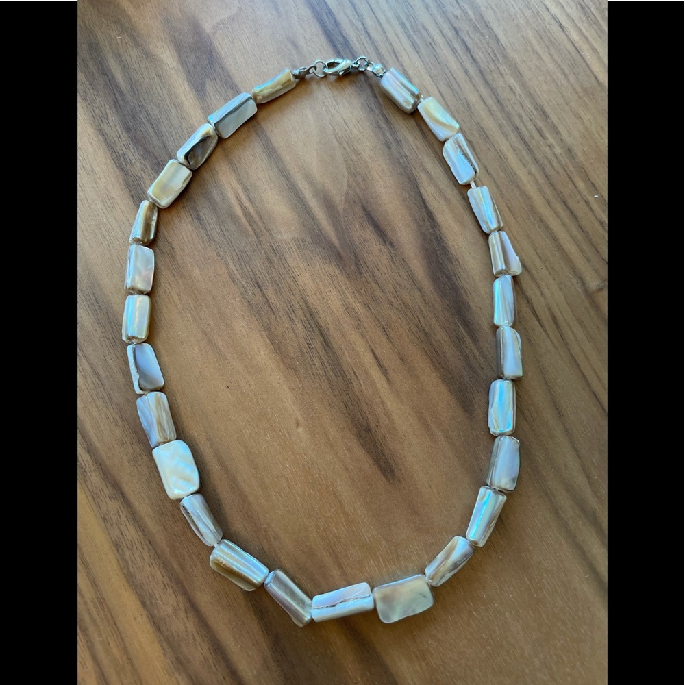 Tan mother of pearl necklace
